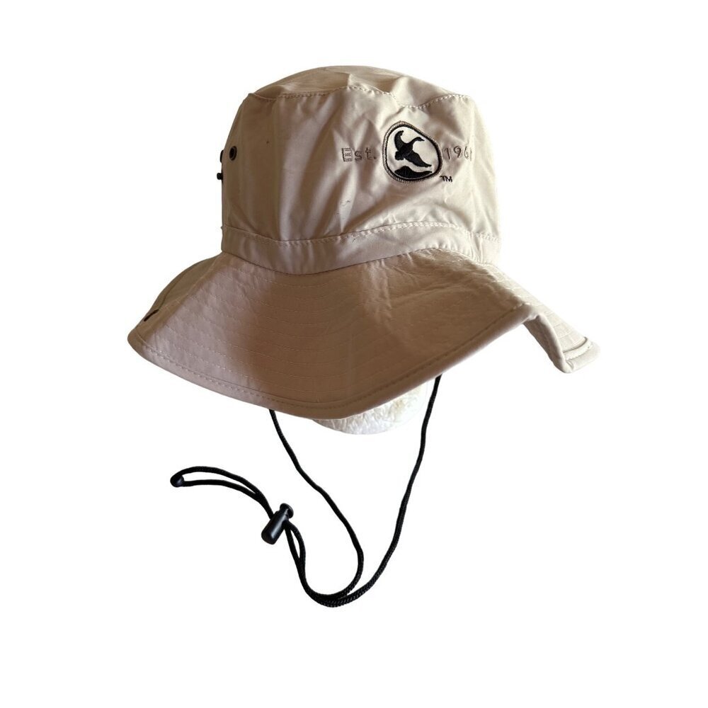 Dove Men's Outdoor Bucket Hat With Chin Strap Beige Nylon One‎ Size Fits All
